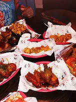 Wings Lobster Tail and Mac and Cheese